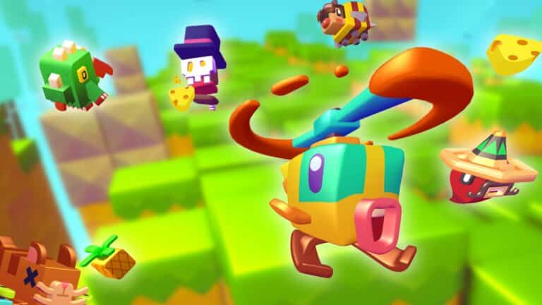 Magic Media mobile game development, a playful and colorful 3D scene with quirky characters and creatures in a bright, cartoon-style environment, exemplifying the creative art design for mobile gaming.