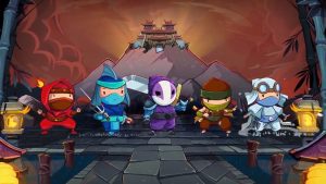 Magic Media producing narrative advertisements, a stylized 2D group character lineup from an animated game, showcasing diverse warrior designs and vibrant colors.