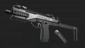 Magic Media 3d weapons of nine to five showing a black SMG Gun