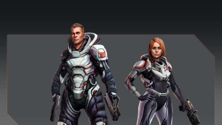 Prepare for co-development with Magic Media: Futuristic armored duo ready for mission